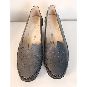 SAS Sonyo Alfa Navy Moc Toe Shoes Womens 10 TRIPAD Comfort NIB USA